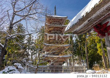 【新潟県･妙宣寺】新潟県内に現存する唯一の『五重塔』冬編  1月   94013132