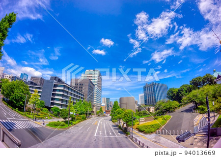 東京　九段下から望む都市風景　2022 夏 94013669