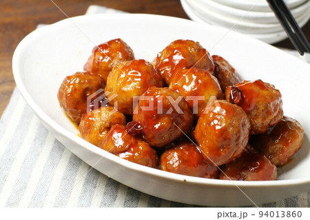 家庭の手作り肉団子の甘酢あん 94013860
