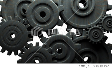 Old gears on white background. 94016192