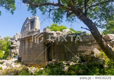 Ruins of gymnasium in Termessos, Antalya province, Turkey 94016220