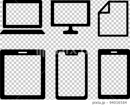 PCスマホのアイコン・モックアップセット PCスマホのアイコン・モックアップセット 94016584