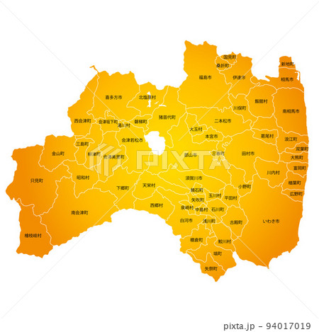 福島県と市町村地図 福島県と市町村地図 94017019