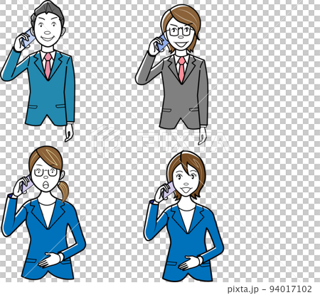 携帯電話をかけるビジネスウーマン 94017102