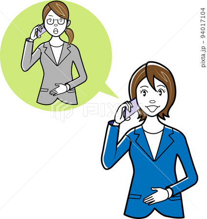 携帯電話をかけるビジネスウーマン 94017104