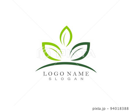 Green leaf logo template Vector icon Green leaf logo template Vector icon 94018388