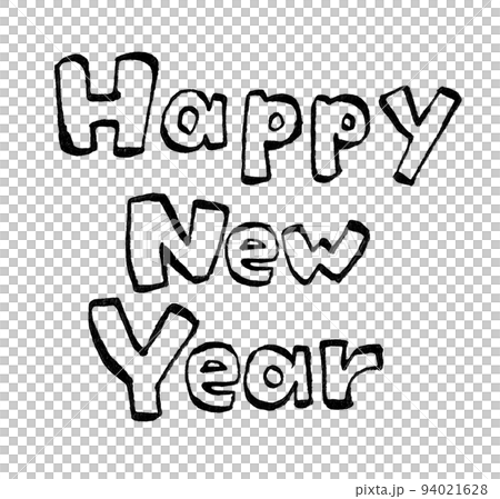 HappyNewYearの手描きイラスト 94021628