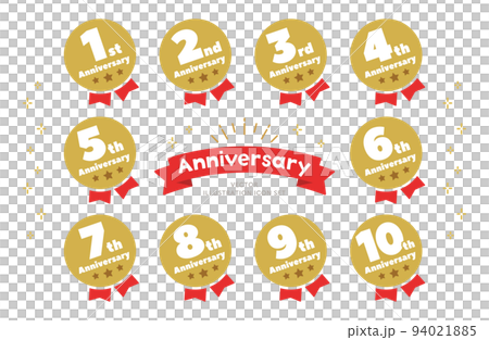 Anniversary label icon set 94021885