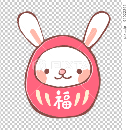 兔子達摩可愛手繪插畫 94022263