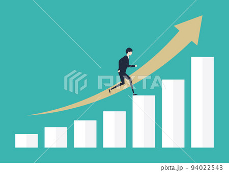 急成長を遂げる企業のイラスト素材 急成長を遂げる企業のイラスト素材 94022543
