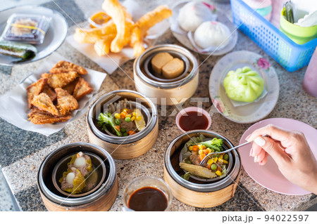 Various of Dim sum in the steam basket Various of Dim sum in the steam basket 94022597