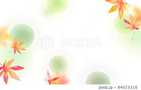 紅葉と抹茶 背景素材 水彩 紅葉と抹茶 背景素材 水彩 94023310