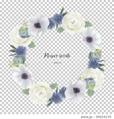 Flower wreath illustration frame flower material frame botanical 94024230