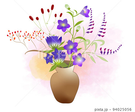 晩秋のつぼ活けの花アレンジ 94025056
