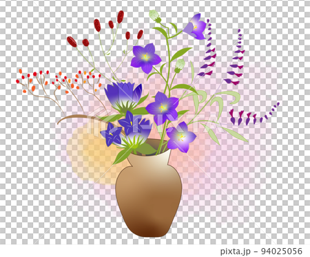 晩秋のつぼ活けの花アレンジ 94025056