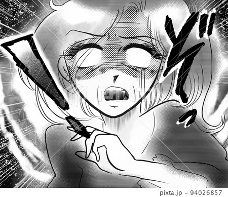 70年代少女漫画シミとシワが増え恐怖で白目になるおばさんの顔ドアップ 白黒ワイドサイズイラスト 70年代少女漫画シミとシワが増え恐怖で白目になるおばさんの顔ドアップ 白黒ワイドサイズイラスト 94026857