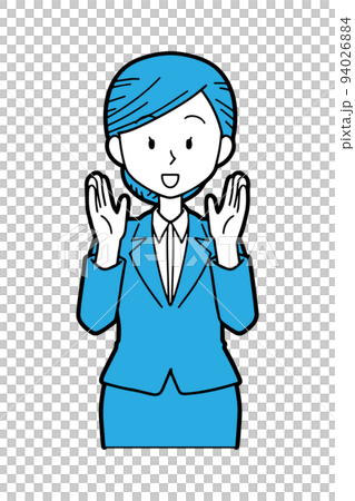 A simple person [Woman in a suit calling] 94026884