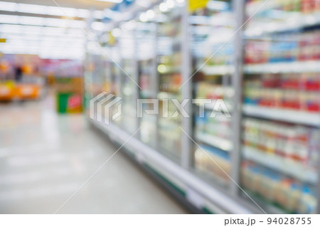 Supermarket with abstract defocused blur background Supermarket with abstract defocused blur background 94028755