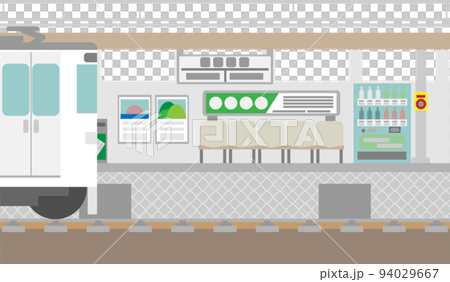 train platform and train 94029667