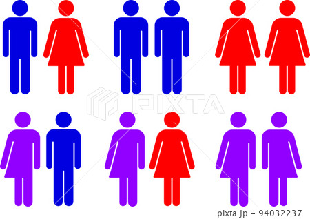 多様性 LGBTQ 恋愛 結婚 ピクトグラムのイラスト素材 多様性 LGBTQ 恋愛 結婚 ピクトグラムのイラスト素材 94032237