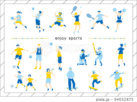 人物 様々なスポーツセット 人物 様々なスポーツセット 94032875