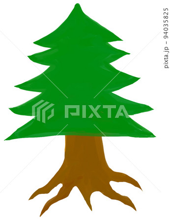 木　イラスト　油絵 94035825