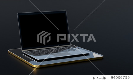 Metallic Laptop Mock-Up. Metallic Laptop Mock-Up. 94036739
