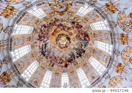 interiors of  Ettal abbey, bavaria, germany 94037246