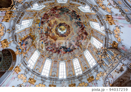 interiors of  Ettal abbey, bavaria, germany 94037259