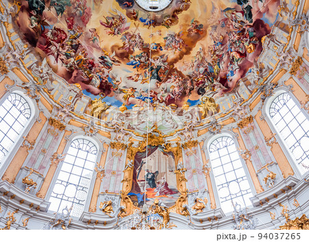 interiors of Ettal abbey, bavaria, germany interiors of Ettal abbey, bavaria, germany 94037265