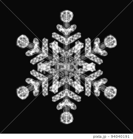 雪の結晶のイラスト、宝石のような氷の結晶、結晶のクローズアップ、雪 