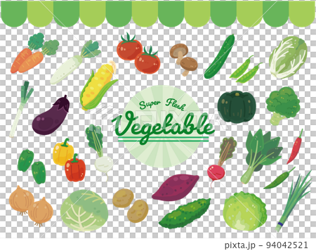 可愛的蔬菜插圖集 可愛的蔬菜插圖集 94042521