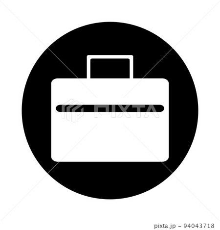 Briefcase, suitcase, business icon sign, white on black, isolated on white background Briefcase, suitcase, business icon sign, white on black, isolated on white background 94043718