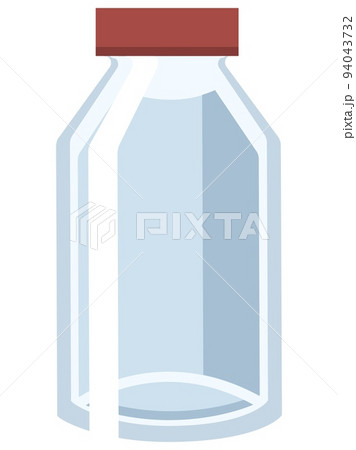 Vector transparent glass jar with red lid. Isolated on white background 94043732