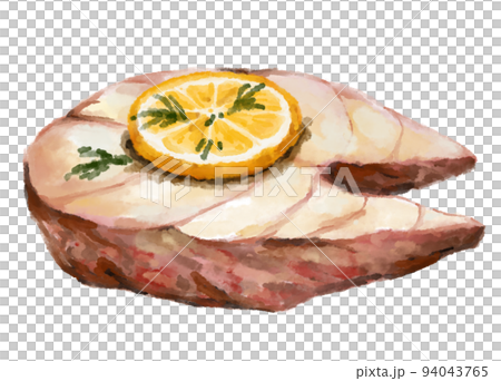 Grill fillet red snapper fish seafood steak watercolor painting illustration Grill fillet red snapper fish seafood steak watercolor painting illustration 94043765