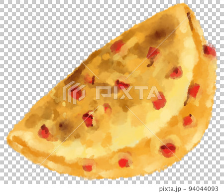 Egg omlette breakfast fried egg with carrot spinash mushroom topping watercolor hand painting illustration Egg omlette breakfast fried egg with carrot spinash mushroom topping watercolor hand painting illustration 94044093
