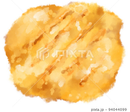 Egg omlette breakfast fried egg watercolor hand painting illustration 94044099
