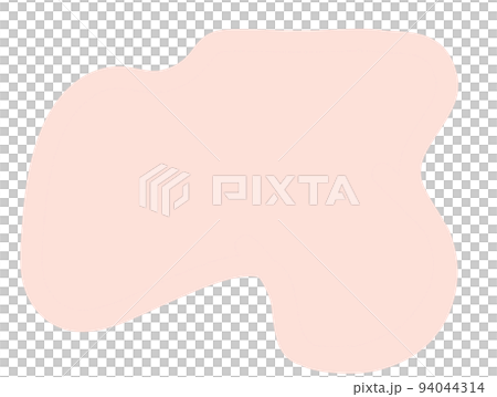 Pastel red green blob organic doodle hand drawing shape and form illustration background element 94044314