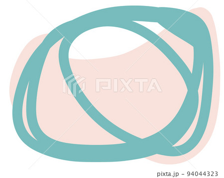 Pastel red green blob organic doodle hand drawing shape and form illustration background element 94044323