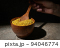 Raw Amorphous Pollen On A Wooden Spoon 94046774