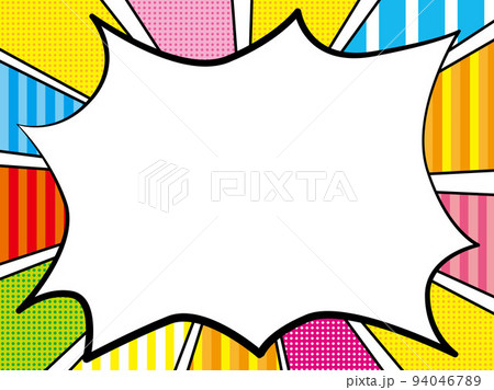 漫画集中線、コミック、吹き出し 94046789