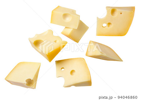 Cheese fly close-up on a white background. Set isolated Cheese fly close-up on a white background. Set isolated 94046860