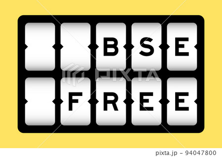 Black color in word BSE (bovine spongiform encephalopathy) free on slot banner with yellow color background Black color in word BSE (bovine spongiform encephalopathy) free on slot banner with yellow color background 94047800