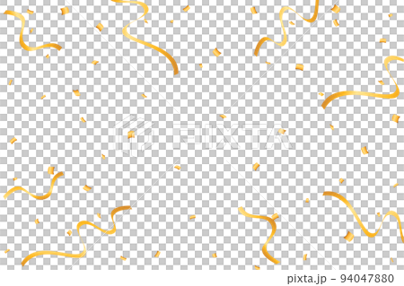 金色五彩紙屑從中心飛來的背景插圖 94047880