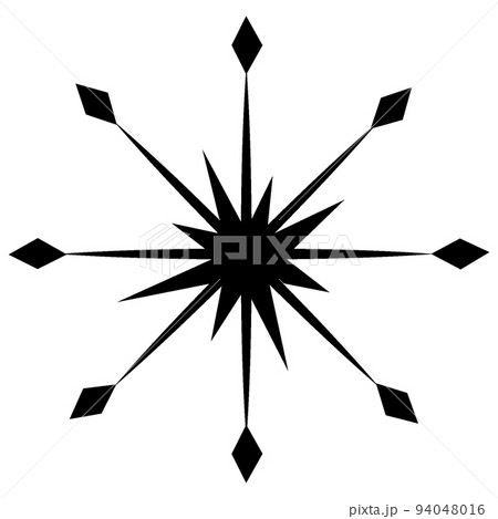 Outline drawing of a snowflake on a transparent background in a minimalist style. Line art. Isolate Outline drawing of a snowflake on a transparent background in a minimalist style. Line art. Isolate 94048016