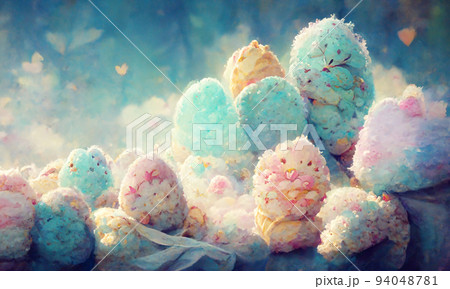 3D illustration fantastic kawaii fluffy pastel color wallpaper 3D illustration fantastic kawaii fluffy pastel color wallpaper 94048781