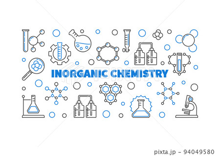 Inorganic Chemistry vector outline banner or illustration 94049580
