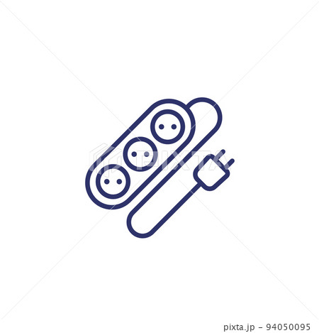 power strip line icon on white power strip line icon on white 94050095