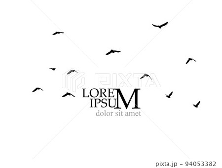 A flock of flying birds. Free birds. Vector illustration A flock of flying birds. Free birds. Vector illustration 94053382
