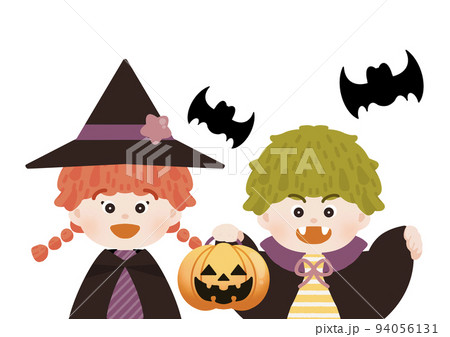ハロウィーンの子供達 94056131